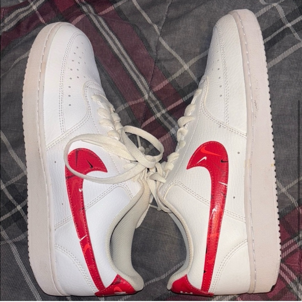 Nike Red and White Athletic Shoes